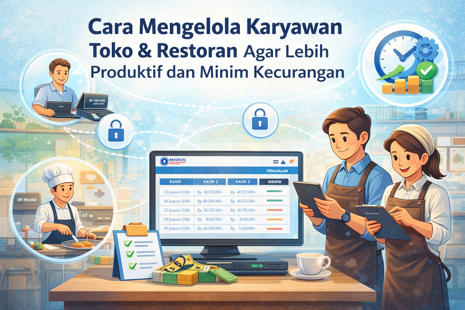 Cara Mengelola Karyawan Toko & Restoran Agar Lebih Produktif dan Minim Kecurangan